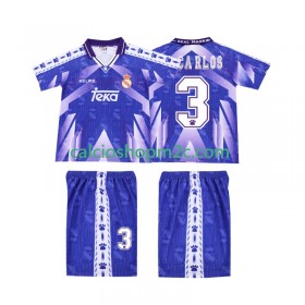 Real Madrid R CARLOS 3 Retro Bambino Maglia Trasferta 1996/1997 Manica Corta